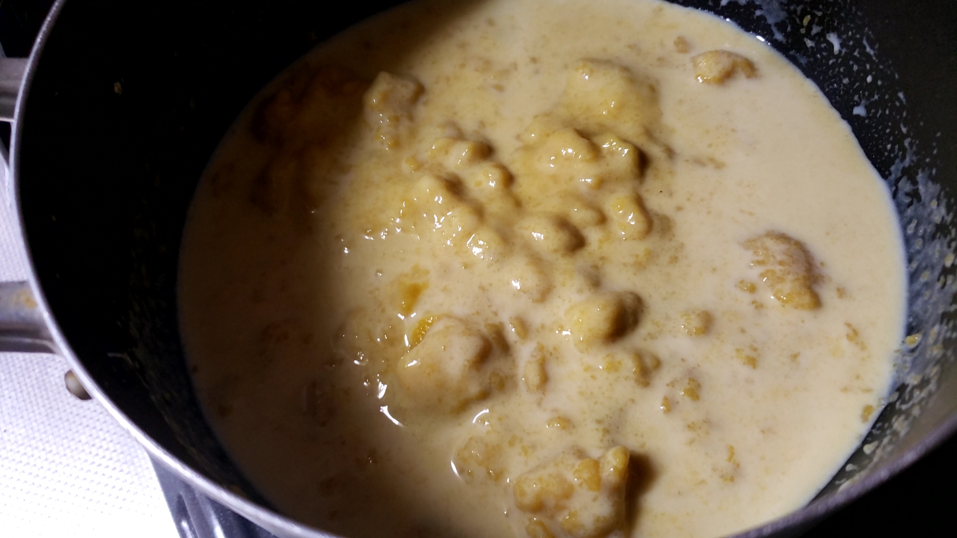 キャンベルスープのクリームパンプキンを半分調理